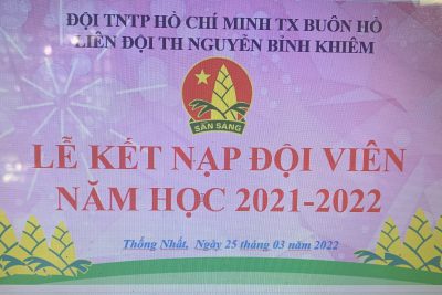 LỄ KẾT NẠP ĐỘI VIÊN MỚI CHO HỌC SINH LỚP 3 NĂM HỌC 2021 – 2022