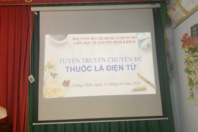 Tuyên truyền chuyên tác hại của thuốc lá điện tử
